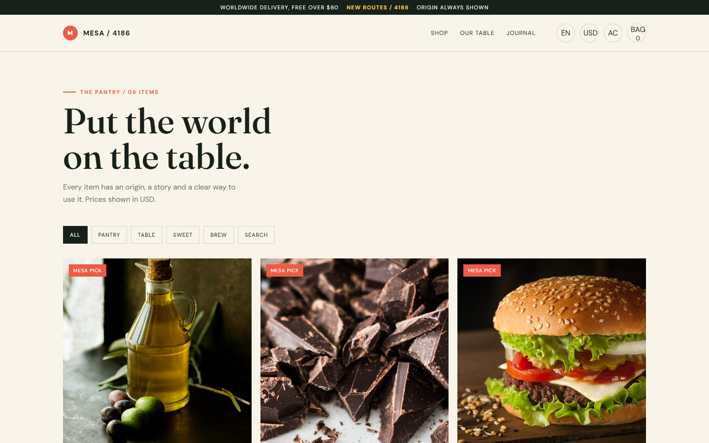 MESA / GLOBAL PANTRY 4186