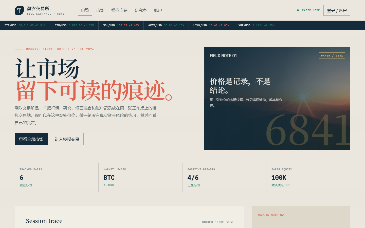 潮汐交易所官网 6841
