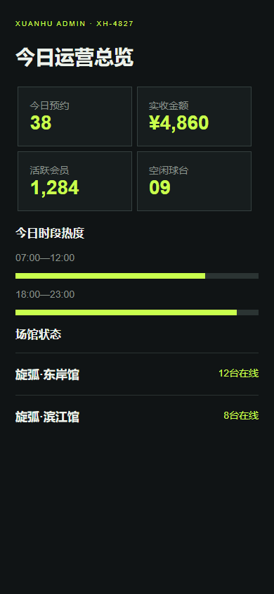 旋弧乒乓馆微信小程序 4827