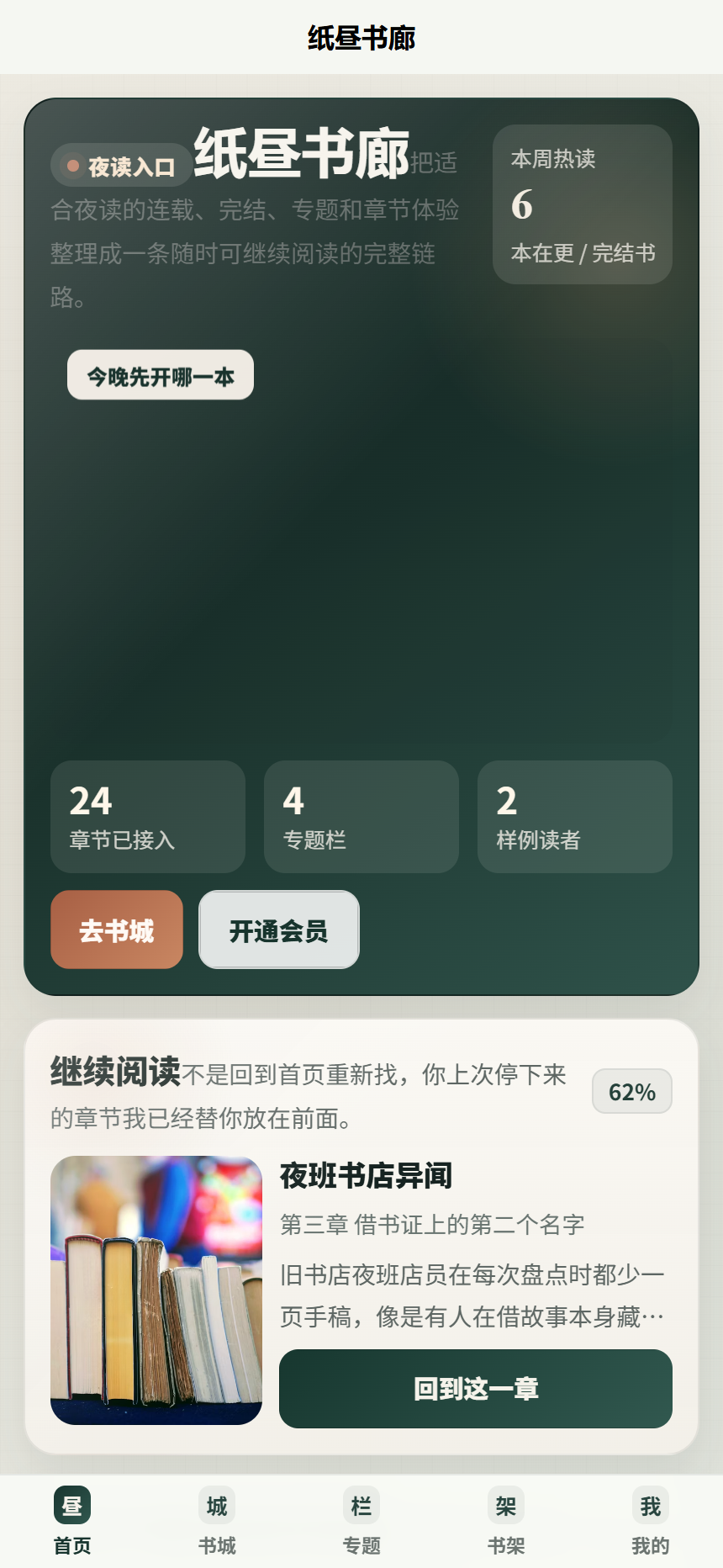 纸昼书廊小说小程序 5728