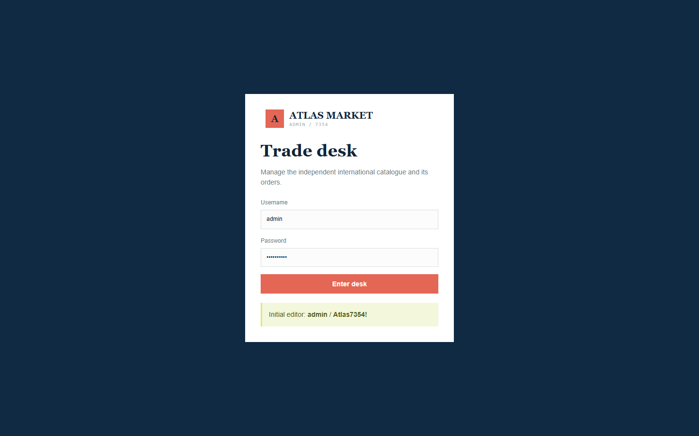 Atlas Market / International Objects 7354